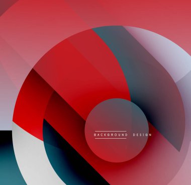 Soyut tasarım özellikleri üst üste biniyor, kırmızı renkler baskın. Gradyan gölgeler derinlik yaratır, modern estetik. Mevcut en küçük metin.
