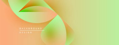 Soyut gradyanlar karışıyor, yumuşak şekiller yaratıyor. Açık turuncu, sarı, yeşil renkler tasarımda baskın. Metin arkaplan tasarımı okur.