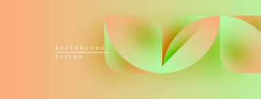 Soyut gradyan tasarımı. Yumuşak kıvrımlar turuncu, sarı ve yeşil renkleri harmanlıyor. Dijital projeler, sunumlar için modern arka plan. Minimalist estetik.