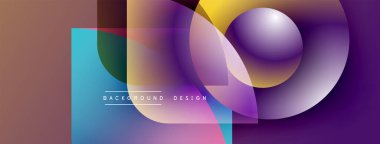 Soyut geometrik şekiller çakışıyor. Canlı renkler harmanlanır, modern tasarım yaratır. Metin arka plan tasarımı okur. Düzen eğimleri kompozisyona hakim.