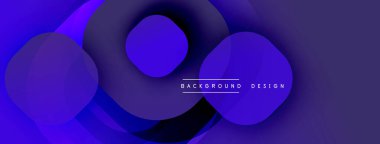 Soyut mavi şekiller örtüşüyor ve dinamik bir değişim etkisi yaratıyor. Sancaklar ve sunumlar için modern tasarım uygun. Minimalist stil.