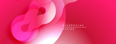 Soyut pembe tasarım. Akan şekiller dinamik bileşim yaratır. Gradyan derinlik katıyor, modern estetik. Yumuşak kıvrımlar, canlı renkler.