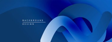 Soyut mavi katmanlar dinamik bileşim yaratır. Yumuşak eğimler derinliği, modern estetiği akla getiriyor. Minimalist tasarım biçim ve renge odaklanır.