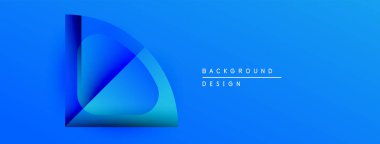 Soyut mavi tasarım katmanlı şekiller, gradyan etkisi. Metin arka plan tasarımı okur. Modern, canlı görsel sunum.