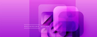 Soyut mor arkaplan. Üst üste binen dikdörtgenler modern görsel efektler yaratır. Dereceli gölgeler derinlik ve doku ekler. Minimalist tasarım.