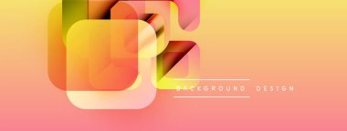 Soyut geometrik şekiller örtüşür, canlı bir gradyan arkaplan oluşturur. Sıcak renkler modern estetik sunarak tasarıma hükmediyor.