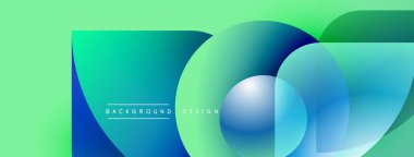 Soyut gradyan şekiller çakışıyor. Canlı turkuaz, mavi, yeşil renkler dinamik arkaplan yaratır. Metin arka plan tasarımı okur. Modern, temiz estetik.