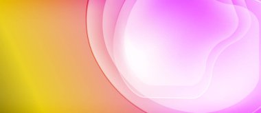 Soyut arkaplan şekilleri akar, canlı sarı yumuşak pembe renklere dönüşür. Yumuşak gradyanlar dinamik görsel efekt yaratır.