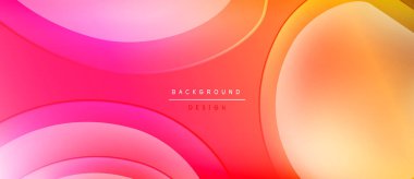 Soyut canlı katmanlar, pembeler, portakallar akışkan şekiller yaratır. Modern tasarım, pürüzsüz gradyanlar dinamik görsel deneyim sunar.