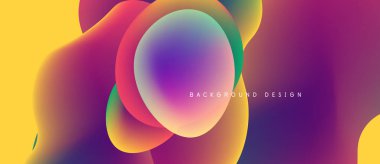 Soyut sıvı şekiller, canlı renklerin karışımı. Modern tasarım, gradyan etki dinamik görsel etki yaratır. Arkaplanda pürüzsüz geçişler.