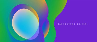 Soyut gradyan şekiller çakışıyor. Canlı renkler harmanlanarak, dinamik görsel efekt yaratır. Arkaplan ve sunumlar için uygun modern tasarım.