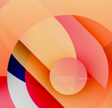 Soyut tasarım özellikleri üst üste biniyor. Sıcak renk paleti dinamik görsel efekt yaratır. Modern, minimalist estetik.