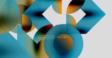 Soyut sıvı şekilleri, canlı renkler, geometrik formlar kesişir. Modern tasarım elementleri dinamik görsel deneyim yaratır.