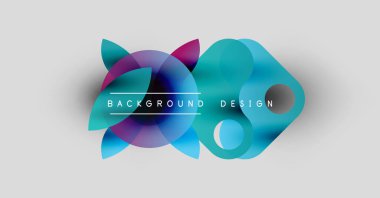 Soyut renkli şekiller örtüşüyor, dinamik arkaplan tasarımı yaratıyor. BACKground DESIGN sunumu. Modern, canlı kompozisyon.