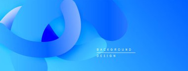 Soyut mavi şekiller örtüşüyor ve dinamik bir değişim etkisi yaratıyor. Modern tasarım arka planlar ve sunumlar için uygundur. Yumuşak eğriler kompozisyona hakim.