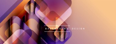 Soyut geometrik şekiller örtüşür, canlı bir değişim etkisi yaratır. Sıcak tonlar kompozisyona hakim, modern tasarımın estetik olduğunu gösteriyor.