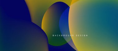 Soyut eğimler çakışıyor, akışkan şekiller yaratıyor. Mavi, altın, deniz mavisi renkleri kusursuz bir şekilde harmanlanır. Arka planlar için modern tasarım ögesi.