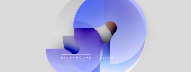 Soyut akışkan şekiller, mavi gradyanlar, dairesel tasarım. Metin elementleri ve modern estetik içeren minimalist arkaplan.