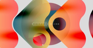 Soyut sıvı şekilleri örtüşür ve canlı renk değişimleri yaratır. Metin arkaplan dizaynı içerisindeki modern tasarım.