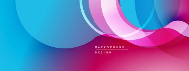 Soyut arkaplan özellikleri akan şekiller, canlı renkler. Gradyan geçişler dinamik görsel efekt yaratır. Modern tasarım ögesi.