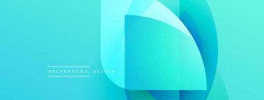 Soyut turkuaz dizayn özellikleri üst üste biniyor. Gradyan renkler dinamik görsel efekt yaratır. Minimalist tarz, modern estetik.
