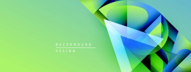 Soyut eğim arkaplanı. Modern tasarım, üst üste binen şekiller, canlı renkler, mevcut metin elementleri. Yumuşak geçişler, dinamik kompozisyon.