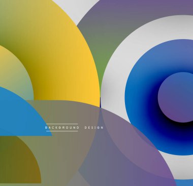 Soyut renkli şekiller dinamik görsel efektler yaratır. Gradyanlar renkleri karıştırır, modern tasarım elementleri oluşturur.