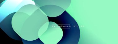 Soyut sıvı şekilleri örtüşür ve canlı bir arkaplan oluşturur. Naneli, mavi renkler modern estetiği çağrıştıran tasarıma hakim..