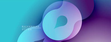 Soyut eğim arkaplanı. Pürüzsüz akış şekilleri modern görsel efektler yaratır. Mavi, mor renkler kompozisyona hakim. Minimalist tasarım.