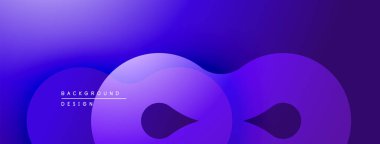 Soyut mavi eğimli arkaplan. Üst üste binen dairesel şekiller modern görsel efektler yaratır. Minimalist tasarım, pürüzsüz geçişler.
