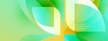 Soyut gradyanlar harmanlanarak akışkan şekiller yaratır. Yumuşak sarılar, yeşiller kompozisyona hakim. Arka planlar için modern tasarım ögesi.