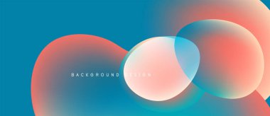 Soyut sıvı şekilleri örtüşür ve canlı renk değişimleri yaratır. Mavi, pembe, turuncu renkler kusursuz bir şekilde harmanlanır. Modern tasarım ögesi.