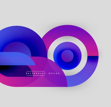 Soyut şekiller, canlı renkler, gradyan katmanlar modern tasarım yaratır. Minimalist kompozisyon, pürüzsüz geçişler, dinamik görsel efekt.