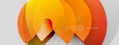 Soyut sıvı şekiller, sıcak renk paleti. Turuncu ve sarı renkler dinamik bileşim oluşturur. İnce gölgeli minimalist tasarım.