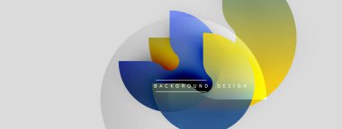 Soyut şekiller örtüşür, dinamik görsel etki yaratır. Renkler harmanlanır, modern arkaplan tasarımı oluşturulur. Yumuşak gradyanlar sıvı bileşimi sunar.