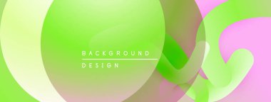 Soyut sıvı şekiller, canlı yeşil, pembe renkler. Yumuşak gradyanlar modern arkaplan tasarımı yaratır. Minimalist estetik.