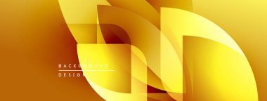 Altın soyut şekiller örtüşür, dinamik görsel efekt yaratır. Sıcak tonlar tasarıma hakim, lüks ve enerjiyi akla getiriyor..