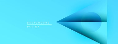 Soyut mavi arkaplan. Geometrik şekiller örtüşür ve gradyan etki yaratır. Dijital projeler için uygun minimalist tasarım.