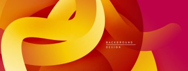 Soyut sıvı şekiller, canlı turuncu, kırmızı renkler. Modern tasarım, pürüzsüz eğimler dinamik kompozisyon yaratır. Arkaplan ögesi.