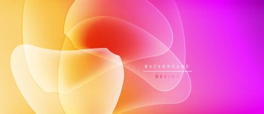Soyut sıvı şekilleri sarı, turuncu ve pembe renkleri harmanlıyor. Modern tasarım enerjiyi, sıcaklığı, yumuşak eğilimleri çağrıştırıyor. Mevcut en küçük metin.