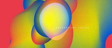 Soyut enerjik sıvı şekilleri örtüşür. Renkler karışır, dinamik görsel efekt yaratır. Arkaplan ve sunumlar için uygun modern tasarım.