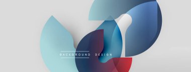 Soyut şekiller örtüşüyor, canlı renk değişimleri yaratıyor. Modern tasarım pürüzsüz geçişler ve hafif arkaplan içerir. Minimalist estetik.