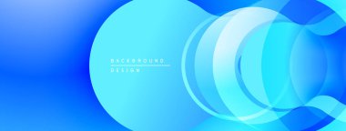 Soyut mavi katmanlar çağdaş arkaplan oluşturur. Gradyan gölgeler dinamik görsel efekt sunar. Basit, temiz tasarım..