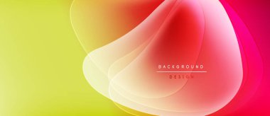 Soyut akışkan şekiller, canlı renklerin karışımı. Sarı kırmızıya geçişler, dinamik görsel etki yaratıyor. Modern tasarım ögesi.