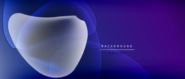Soyut eğim arkaplanı. Mavi, mor renkler düzgün bir şekilde harmanlanır. Yumuşak şekiller derinlik yaratır, modern tasarım elementleri. Minimalist estetik.