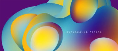 Soyut sıvı şekilleri canlı renkleri harmanlar. Gradyan renkler dinamik görsel doku yaratır. Modern tasarım enerjiyi, akışı çağrıştırır.