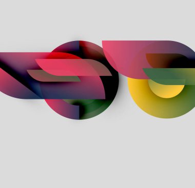 Soyut renkli kurdeleler birbirine dolanır ve dinamik şekiller yaratır. Gradyan renkler karışır, sıvı görsel bileşim oluşturur. Modern tasarım ögesi.