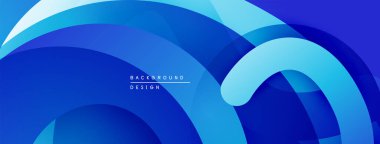 Soyut mavi katmanlar dinamik akış şekilleri yaratır. Modern tasarım, pürüzsüz gradyanlar, sunumlar için mükemmel zemin.