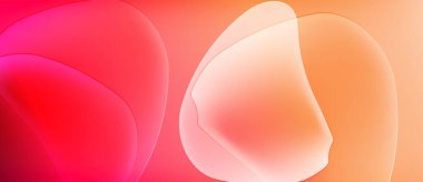 Soyut gradyanlar canlı pembeler, portakallar harmanlarlar. Yumuşak şekiller ışık saçan görsel efektler yaratır. Yumuşak geçişler kompozisyona hakim..