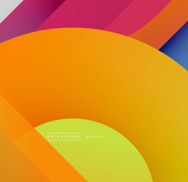 Soyut renkli katmanlar örtüşüyor. Parlak gradyanlar dinamik görsel efekt yaratır. Arkaplan ve sunumlar için uygun modern tasarım.